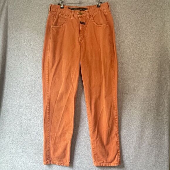Vintage 90s Marithe Francois Girbaud Mens 31 x 30 Baggy Relaxed Fit Jeans Orange - Picture 1 of 10